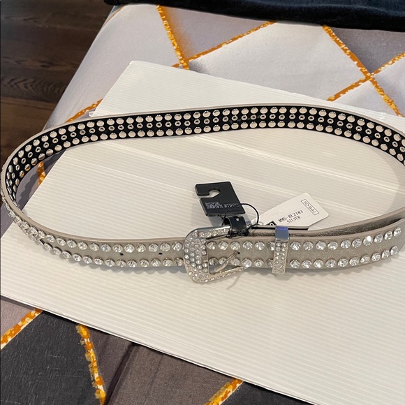 MMS Design Studio Silver Rhinestone Belt - Picture 6 of 6